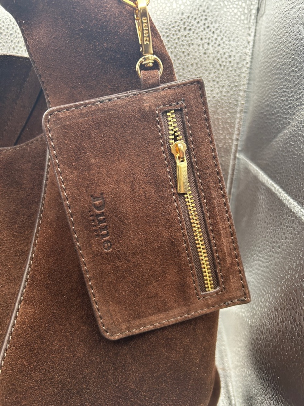 Dune London Dearest Suede Oversized Slouchy Hobo Shoulder Bag - Picture 5 of 17